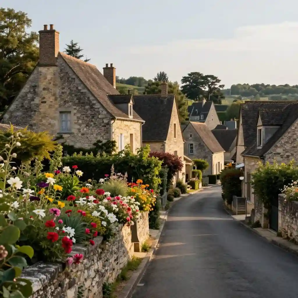 Village de charme aux maisons anciennes dans la Vallée de Chevreuse